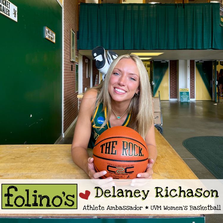 2023-2024 Folino's Athlete Ambassadors and UVM Women's Basketball Forward #33 Delaney Richardson!!