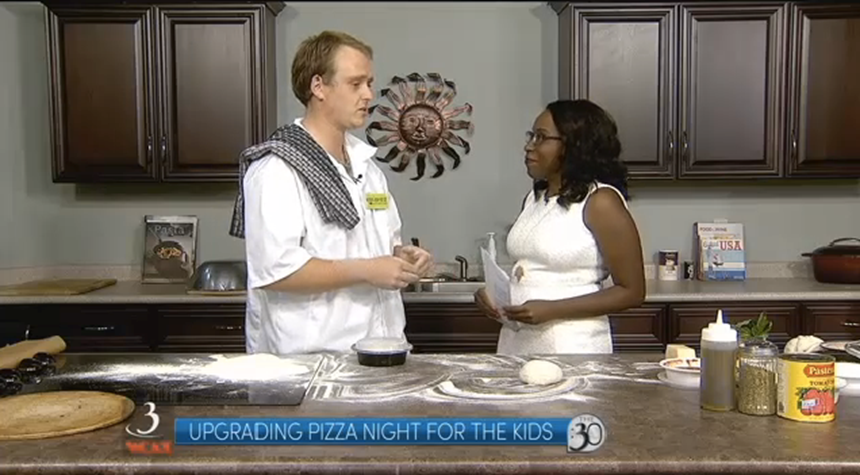 Buddy on Channel 3 news about upgrading pizza night for the kids