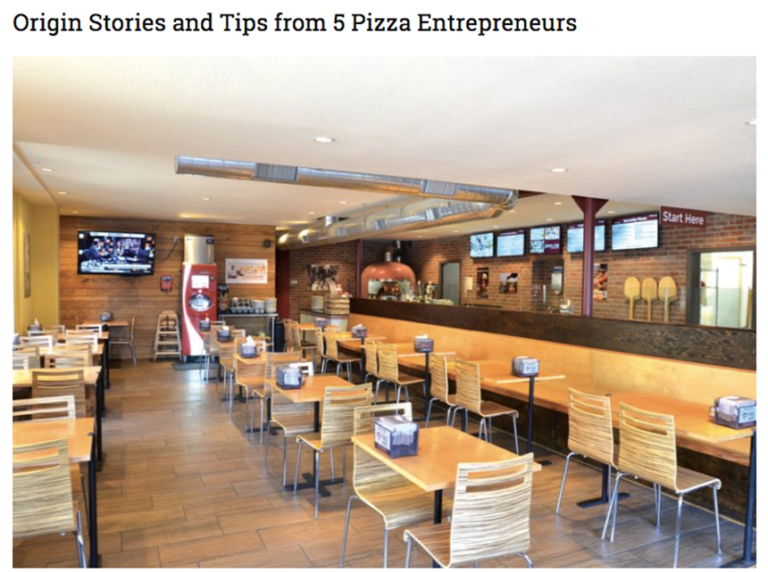 image from the article Origin Stories and Tips from 5 pizza Entrepreneurs. 